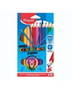 LAPICES COLORPEPS MAPED STRONG JUMBO X12 LARGOS