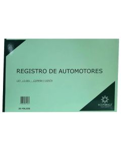 LIBRO IGNEO REGISTRO AUTOMOTOR TALLERES Y COCHERAS